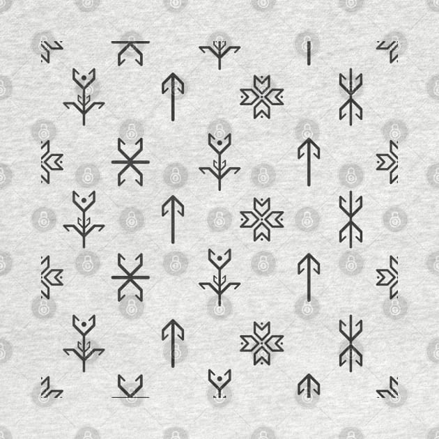 Black Nordic elements pattern by Nataliia1112